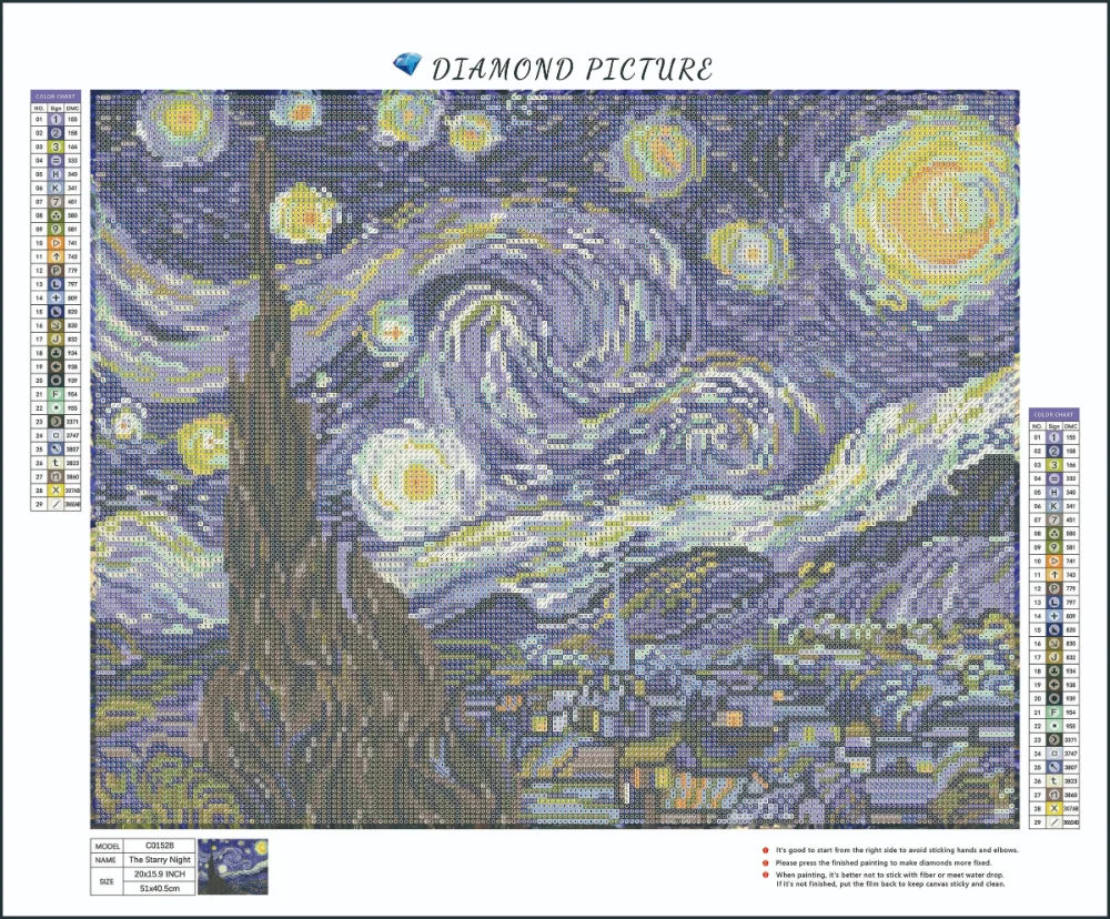 The Starry Night Diamond Painting Kits – Moyface · Diamond Paingting